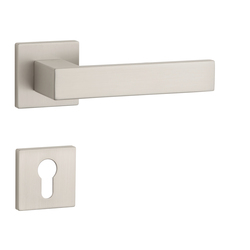 Kľučky na hranatých rozetách Strieborný APRILE