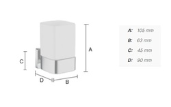 Držiaky na kefky a dózy Strieborný SMEDBO