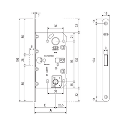 Mušle a madielka na otváravé drevené dvere Čierny AGB