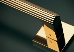 Kľučky na hranatých rozetách Zlatý APRILE