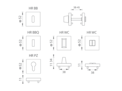 Hranaté rozety Bronzový Tupai