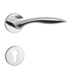 Kľučky na okrúhlych rozetách Strieborný APRILE