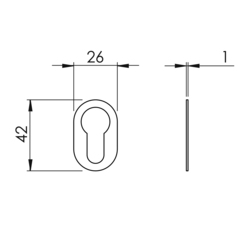 Kľučky na oválnych úzkych rozetách Zlatý NUDA - VERUM ITALY
