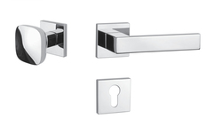 Kľučky na hranatých rozetách Strieborný APRILE