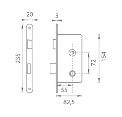 Klasické zámky Strieborný MPK