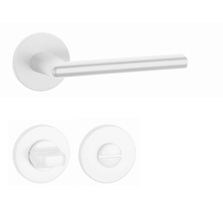 Kľučky na okrúhlych rozetách Biely APRILE