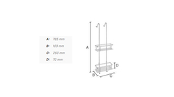 Košíky do sprchy Strieborný SMEDBO