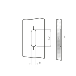 Mušle a madielka na posuvné drevené dvere Čierny Tupai
