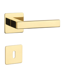 Kľučka na dvere SH - KVADRAT - HR 1760 3SM ZLL PVD - zlatá lesklá (GOLD PVD) | MP-KOVANIA.sk