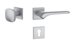 Kľučky na hranatých rozetách Strieborný APRILE