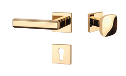 Kľučky na hranatých rozetách Zlatý APRILE