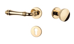 Kľučky na okrúhlych rozetách Zlatý APRILE