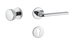 Kľučky na okrúhlych rozetách Strieborný APRILE