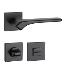 Kľučky na hranatých rozetách Čierny APRILE