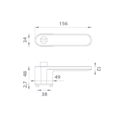 Kľučky s integrovaným uzamykaním Kombinovaný APRILE