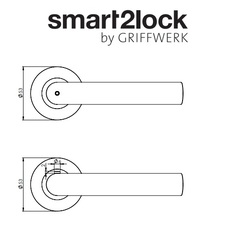Kľučky na okrúhlych rozetách Strieborný Griffwerk