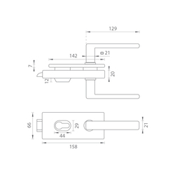 Zámky na sklenené dvere Sivý Tupai