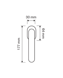 Oválne kľučky na okná Strieborný LINEA CALI