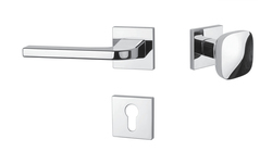 Kľučky na hranatých rozetách Strieborný APRILE