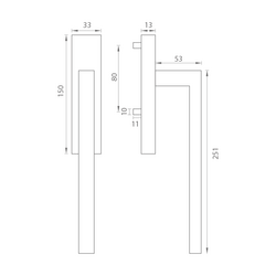 Kľučky na posuvné okenné systémy Sivý FROSIO BORTOLO