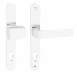 Kľučky na spevnených oválnych úzkych štítoch bez prekrytia vložky Biely Tupai