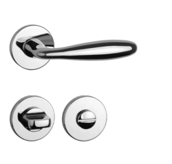 Kľučky na okrúhlych rozetách Strieborný APRILE