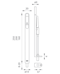 Zástrče na dvere Strieborný JNF