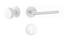 Kľučky na okrúhlych rozetách Biely APRILE