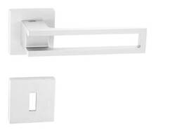 Kľučky na hranatých rozetách Biely Tupai