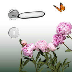 Kľučky na okrúhlych rozetách Strieborný APRILE