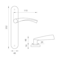 Kľučky na oválnych štítoch Hnedý FROSIO BORTOLO