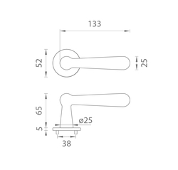 Kľučky na okrúhlych rozetách Zlatý APRILE