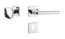 Kľučky na hranatých rozetách Strieborný APRILE