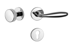 Kľučky na okrúhlych rozetách Strieborný APRILE