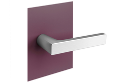 Minimalistické kľučky bez rozety na interiérové dvere Strieborný NUDA - VERUM ITALY