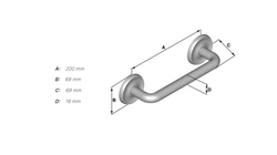 Madlá do kúpeľne Strieborný SMEDBO