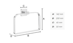 Držiaky na uterák Strieborný SMEDBO