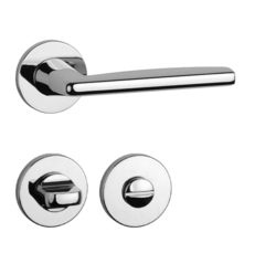 Kľučky na okrúhlych rozetách Strieborný APRILE