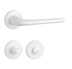 Kľučky na okrúhlych rozetách Biely APRILE