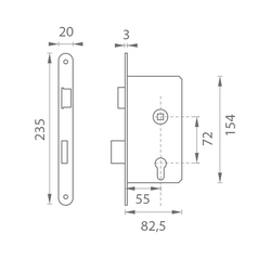 Klasické zámky Strieborný MPK