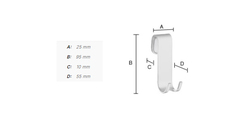 Vešiaky a háčiky  Strieborný SMEDBO