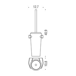 WC kefy s nádobou Strieborný COLOMBO