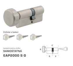 DK - EAP2000 S G - s gombíkom D 27,5 + V 27,5 mm