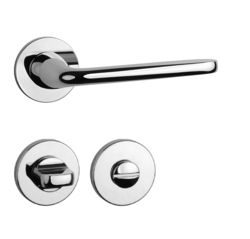 Kľučky na okrúhlych rozetách Strieborný APRILE