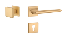 Kľučky na hranatých rozetách Zlatý APRILE