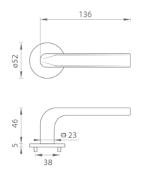 Kľučky na okrúhlych rozetách Čierny Tupai
