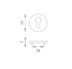 Okrúhle rozety Čierny APRILE