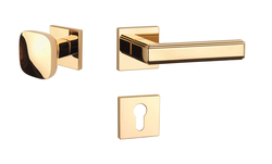 Kľučky na hranatých rozetách Zlatý APRILE