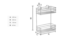 Samolepiace košíky do sprchy Strieborný SMEDBO