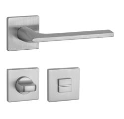 Kľučky na hranatých rozetách Strieborný APRILE